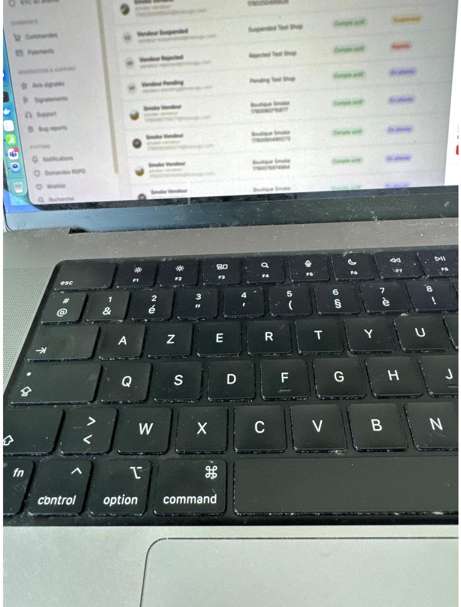 Test produits iOS — vue 2
